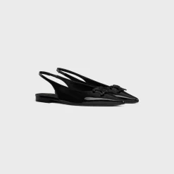 New ALMA TRIOMPHE FLAT SLINGBACK in PATENT CALFSKIN Women Loafers And Flats