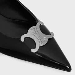 Fashion ALMA TRIOMPHE FLAT SLINGBACK in GLOSSY CALFSKIN Women Loafers And Flats