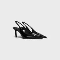 Clearance ALMA TRIOMPHE SLINGBACK in GLOSSY CALFSKIN Women Pumps
