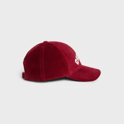 Outlet baseball cap in cotton velvet Hats And Soft Accessories