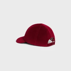 Outlet baseball cap in cotton velvet Hats And Soft Accessories