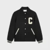 Discount baseball teddy jacket in textured wool Coats & Blousons
