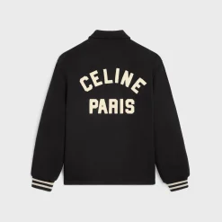 Discount baseball teddy jacket in textured wool Coats & Blousons