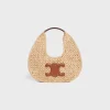 Outlet classic panier HOBO BAG in Raffia and Calfskin Women More Lines·Classic Panier | Categories·Shoulder Bags