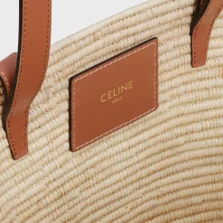 Discount CLASSIC PANIER SMALL BRAIDED TRIOMPHE in RAFFIA and CALFSKIN Women More Lines·Classic Panier | Categories·Hobo And Tote Bags