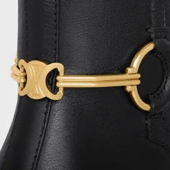 New CLAUDE MID BOOT WITH TRIOMPHE SPUR in CALFSKIN Women Boots And Ankle Boots