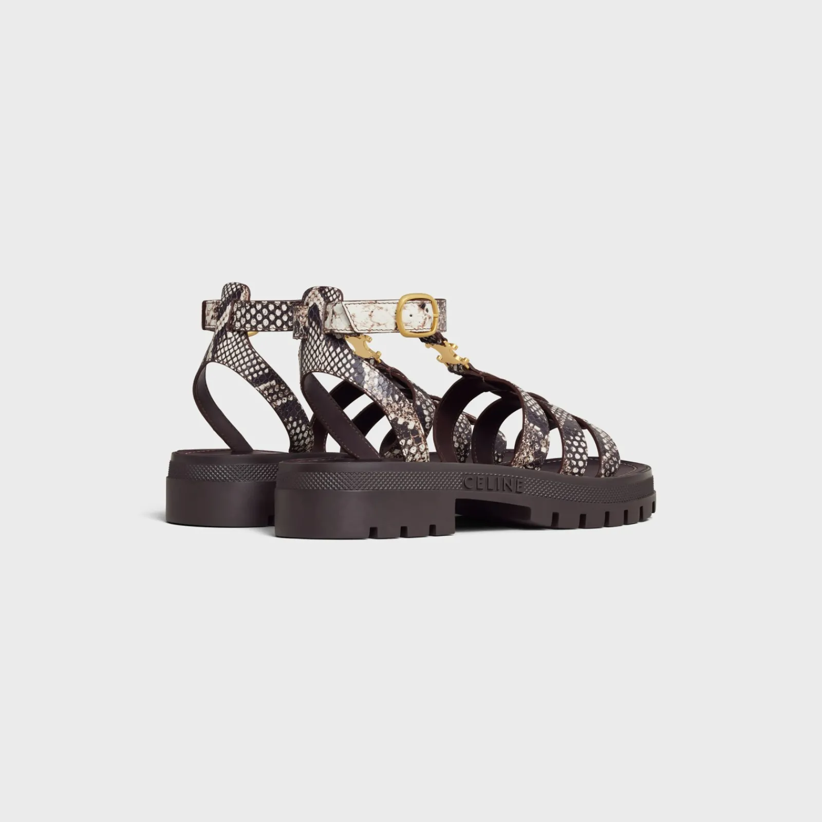 Fashion CLEA TRIOMPHE GLADIATOR SANDAL in Python Stamped Goatskin Women Sandals