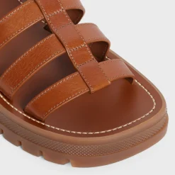 Sale CLEA TRIOMPHE GLADIATOR SANDAL in CALFSKIN - VEGETAL NING Women Sandals