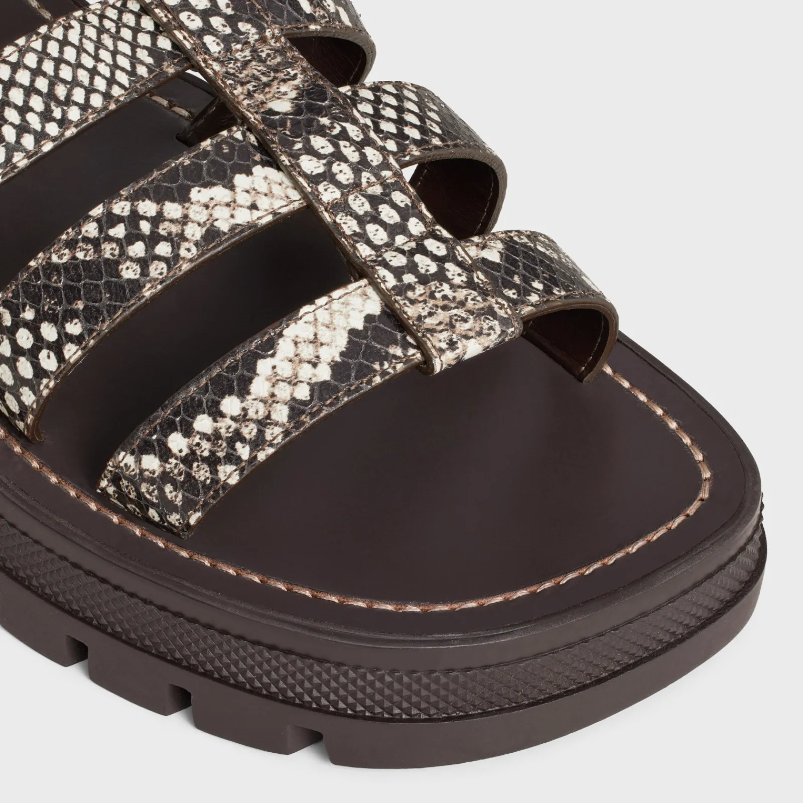 Fashion CLEA TRIOMPHE GLADIATOR SANDAL in Python Stamped Goatskin Women Sandals