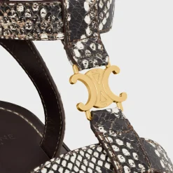 Fashion CLEA TRIOMPHE GLADIATOR SANDAL in Python Stamped Goatskin Women Sandals