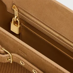 Online CONTI BAG in STRIPED SUEDE CALFSKIN Women More Lines·Conti | Categories·Top-Handle Bags