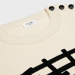 Fashion crew neck marinière sweater in cotton Knitwear