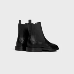 Outlet DONAVAN CHELSEA BOOT WITH BROGUES in POLISHED BULL Boots