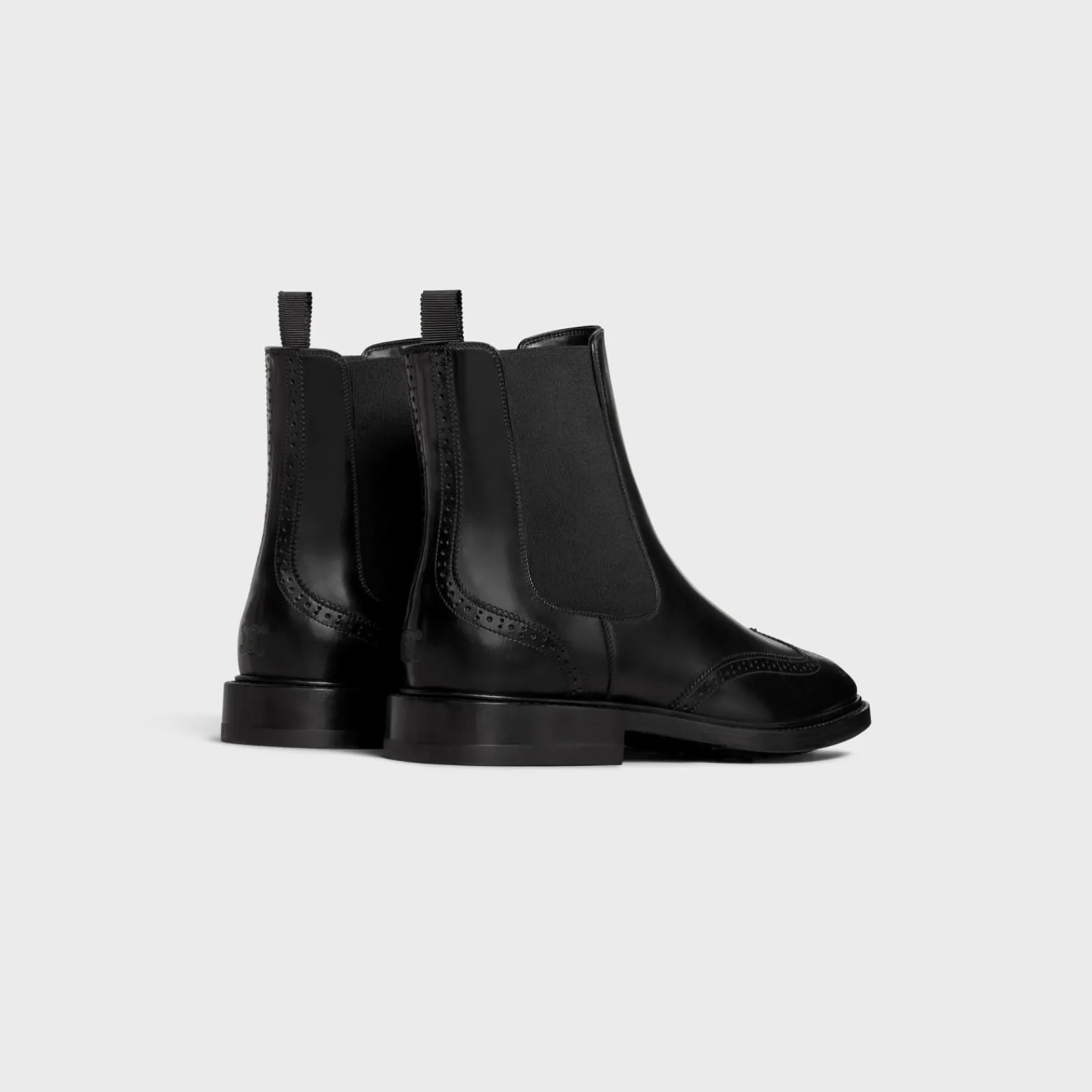 Outlet DONAVAN CHELSEA BOOT WITH BROGUES in POLISHED BULL Boots