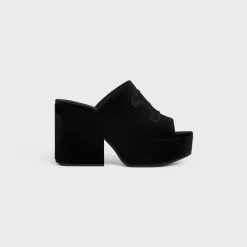New ELENA MULE in VELVET Women Loafers And Flats | Pumps