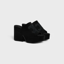 New ELENA MULE in VELVET Women Loafers And Flats | Pumps