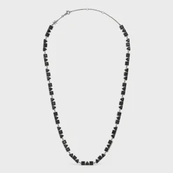 New Geometric Necklace in Brass with Old Rhodium Finish and Strass Necklaces