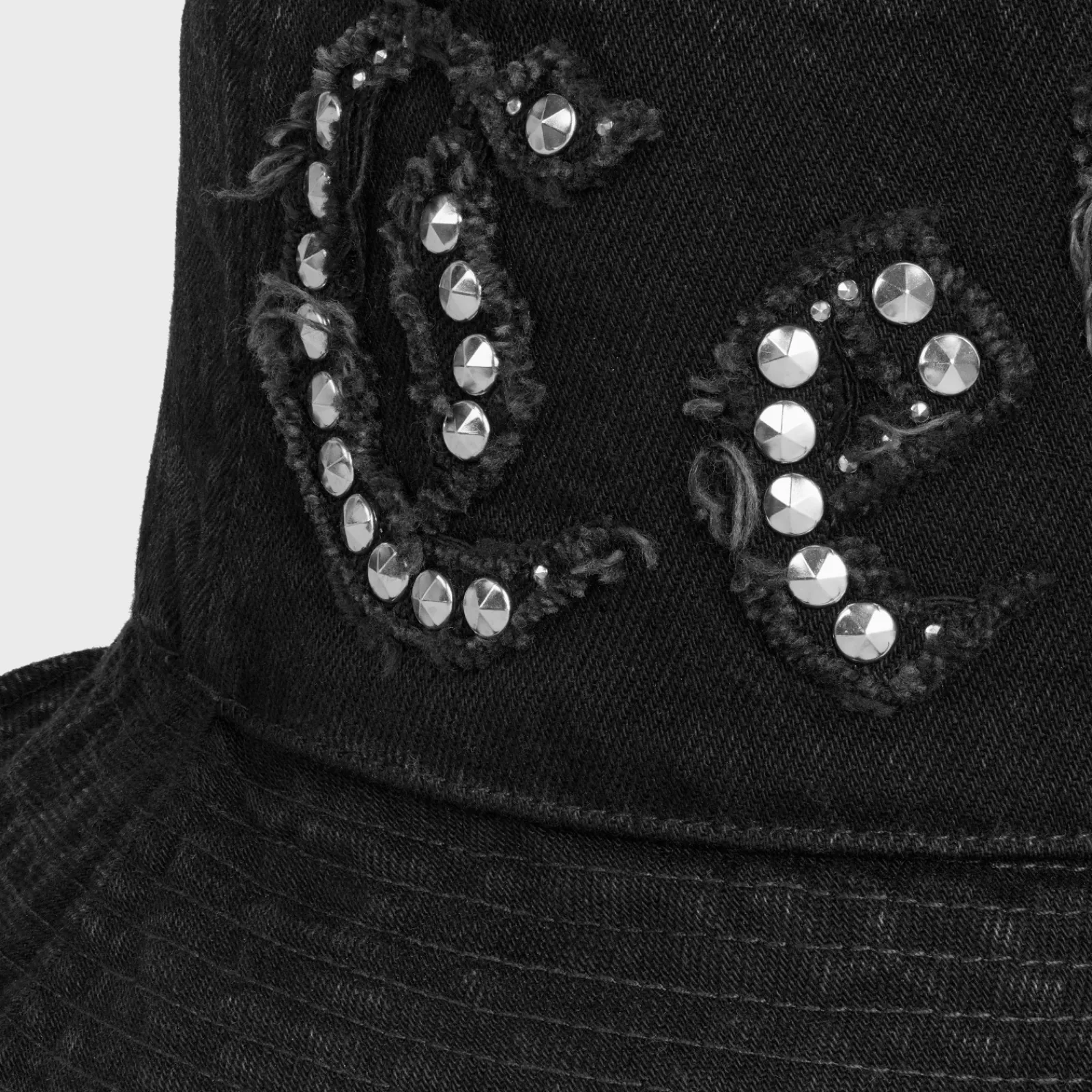 Sale gothic bucket hat with drawstring in rigid cotton Hats And Soft Accessories
