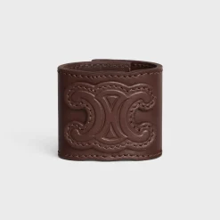 Sale Hair Cuff in Calfskin and Brass with Gold Finish Women Hair Accessories