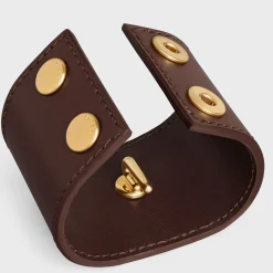 Sale Hair Cuff in Calfskin and Brass with Gold Finish Women Hair Accessories
