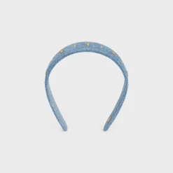Outlet Headband in Cotton and Brass with Gold Finish Women Hair Accessories