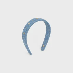 Outlet Headband in Cotton and Brass with Gold Finish Women Hair Accessories