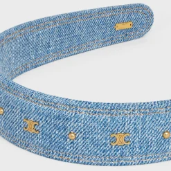 Outlet Headband in Cotton and Brass with Gold Finish Women Hair Accessories