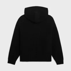 Discount hooded sweater in monochromic wool Knitwear
