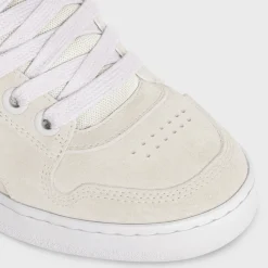 Online HUNTINGTON LOW LACE-UP SNEAKER in SUEDE CALFSKIN AND MESH Sneakers