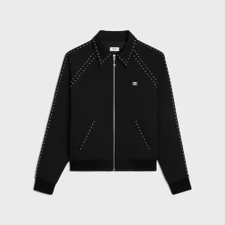 New jacket with studs in double-face jersey T-Shirts And Sweatshirts | Coats & Blousons