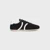 Fashion JOGGER LOW LACE-UP SNEAKER WITH TRIOMPHE in SUEDE CALFSKIN AND CALFSKIN Women Sneakers