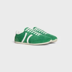 Best JOGGER LOW LACE-UP SNEAKER WITH TRIOMPHE in SUEDE CALFSKIN AND CALFSKIN Sneakers