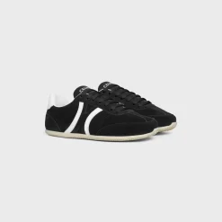 Fashion JOGGER LOW LACE-UP SNEAKER WITH TRIOMPHE in SUEDE CALFSKIN AND CALFSKIN Women Sneakers