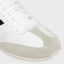 Fashion JOGGER LOW LACE-UP SNEAKER WITH TRIOMPHE in CALFSKIN AND SUEDE CALFSKIN Sneakers