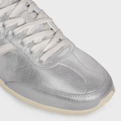 Online JOGGER LOW LACE-UP SNEAKER in LAMINATED CALFSKIN AND CALFSKIN Women Sneakers