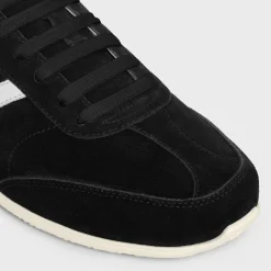Fashion JOGGER LOW LACE-UP SNEAKER WITH TRIOMPHE in SUEDE CALFSKIN AND CALFSKIN Women Sneakers