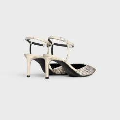 Best KITTEN STRAP PUMP in SUEDE GOATSKIN WITH STRASS & LAMBSKIN Women Pumps