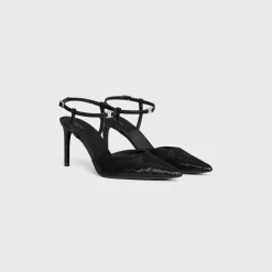 Clearance KITTEN TRIOMPHE STRAP PUMP in SEQUINS & CALFSKIN Women Pumps