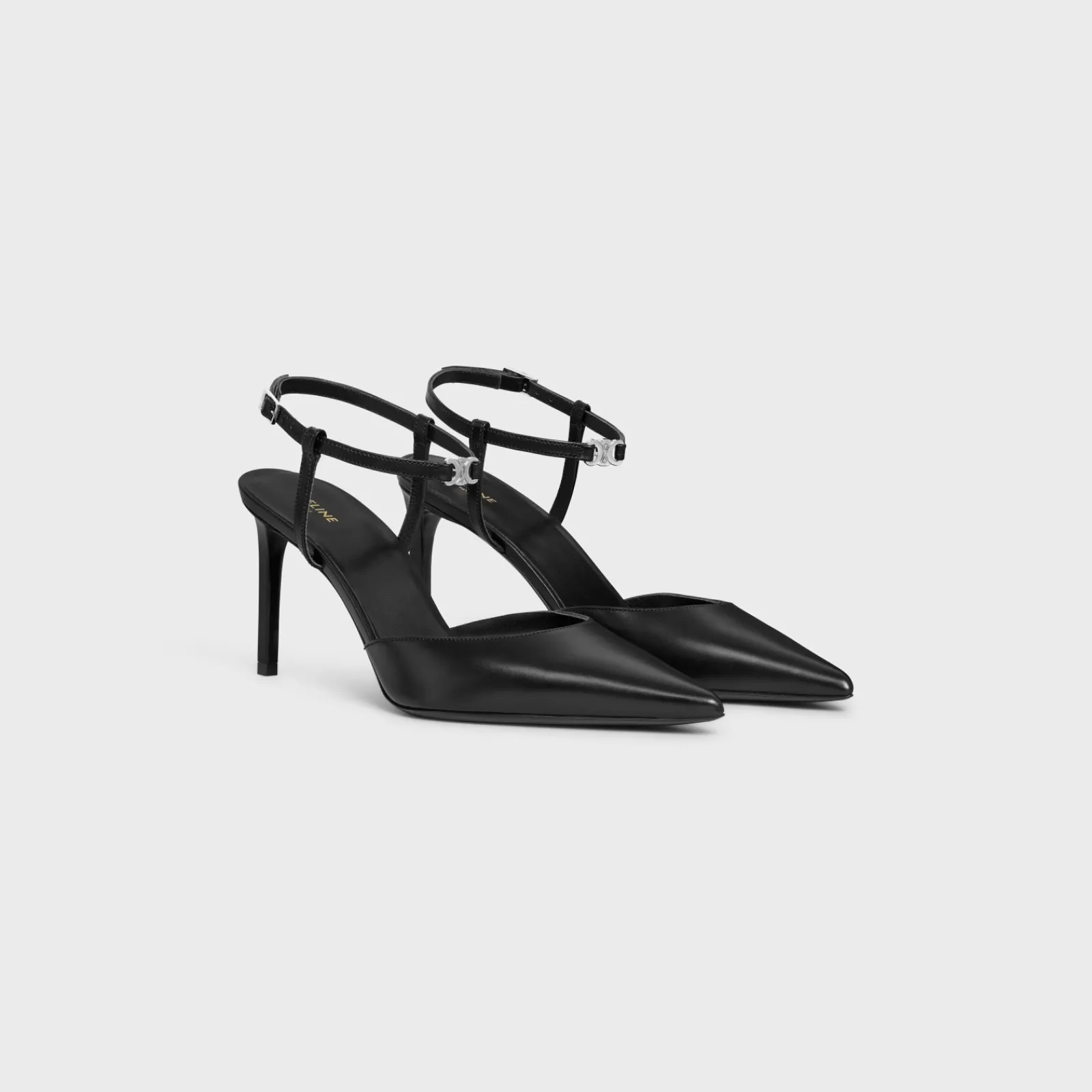 New KITTEN TRIOMPHE STRAP PUMP in CALFSKIN Women Pumps