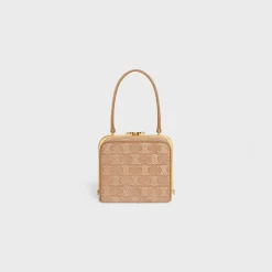 Sale LANA MINAUDIERE in SUEDE CALFSKIN WITH TRIOMPHE STRASS Women More Lines·Other Lines | Categories·Top-Handle Bags