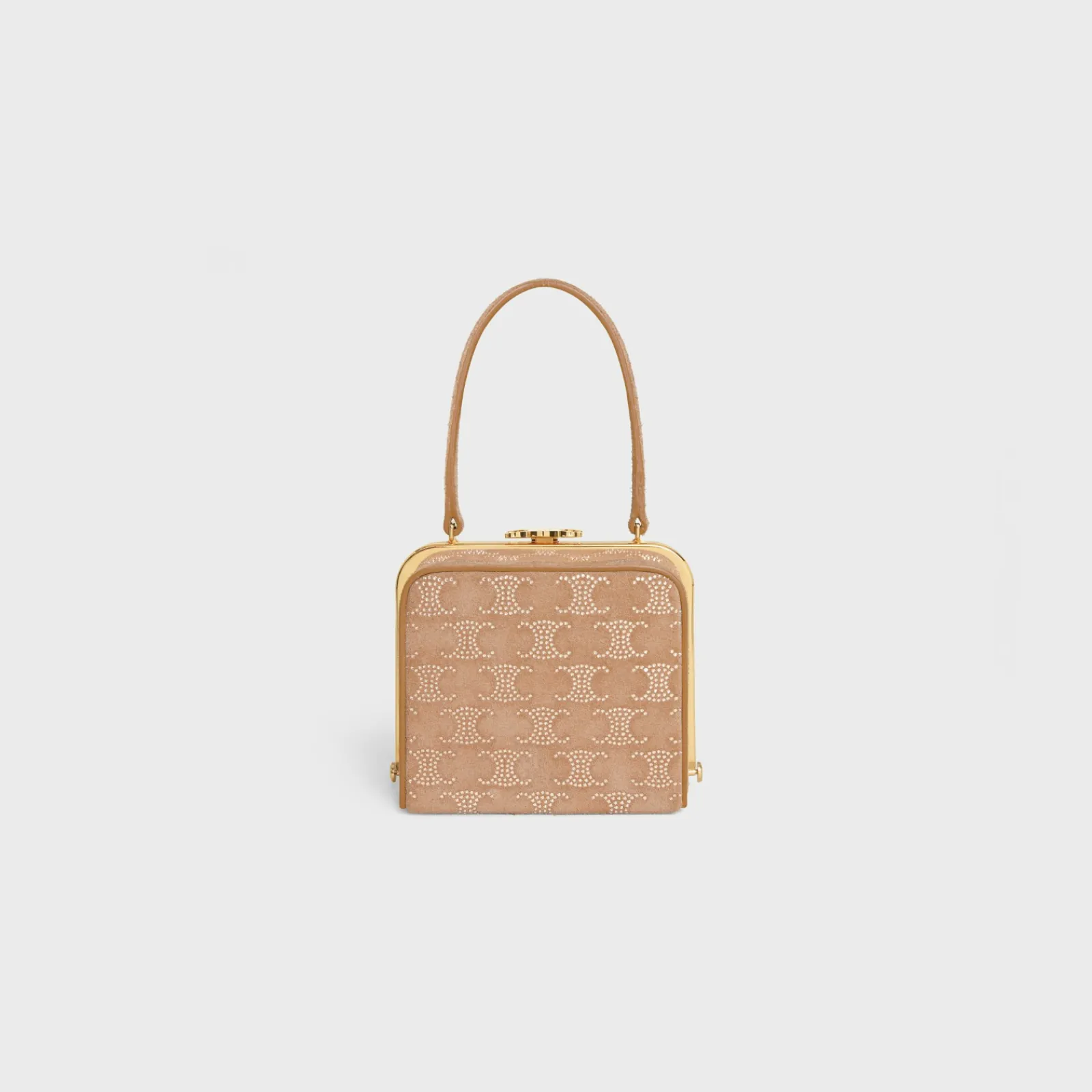 Sale LANA MINAUDIERE in SUEDE CALFSKIN WITH TRIOMPHE STRASS Women More Lines·Other Lines | Categories·Top-Handle Bags