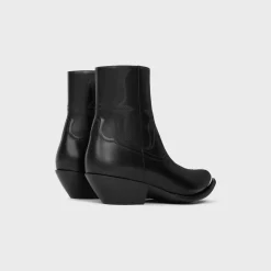 Fashion LEON ZIPPED BOOT WITH METAL TOE in SHINY CALFSKIN Boots