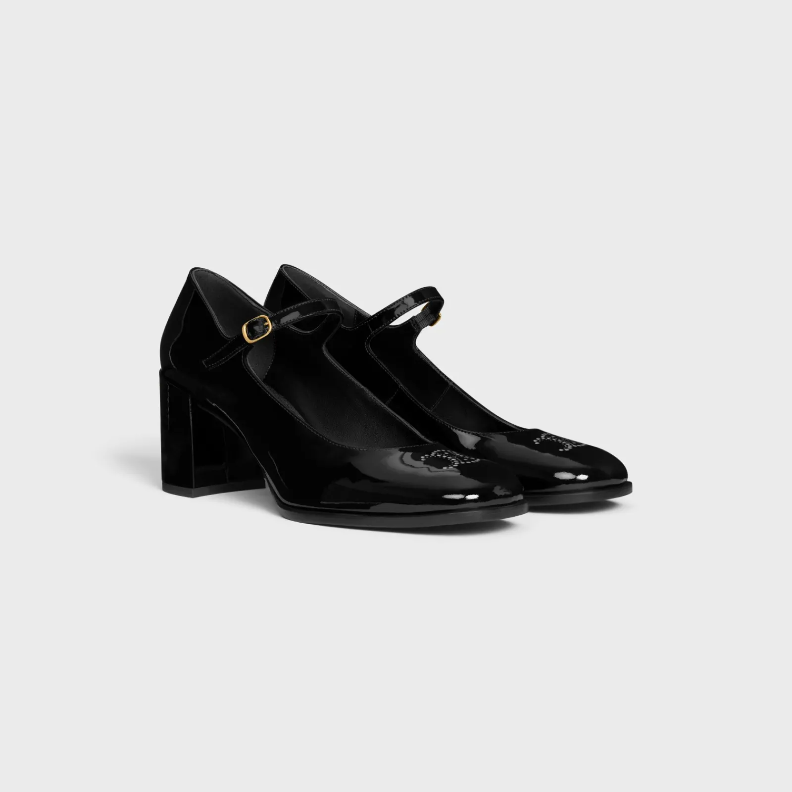 Hot LILY PERFORATED TRIOMPHE BABIES in PATENT CALFSKIN Women Pumps