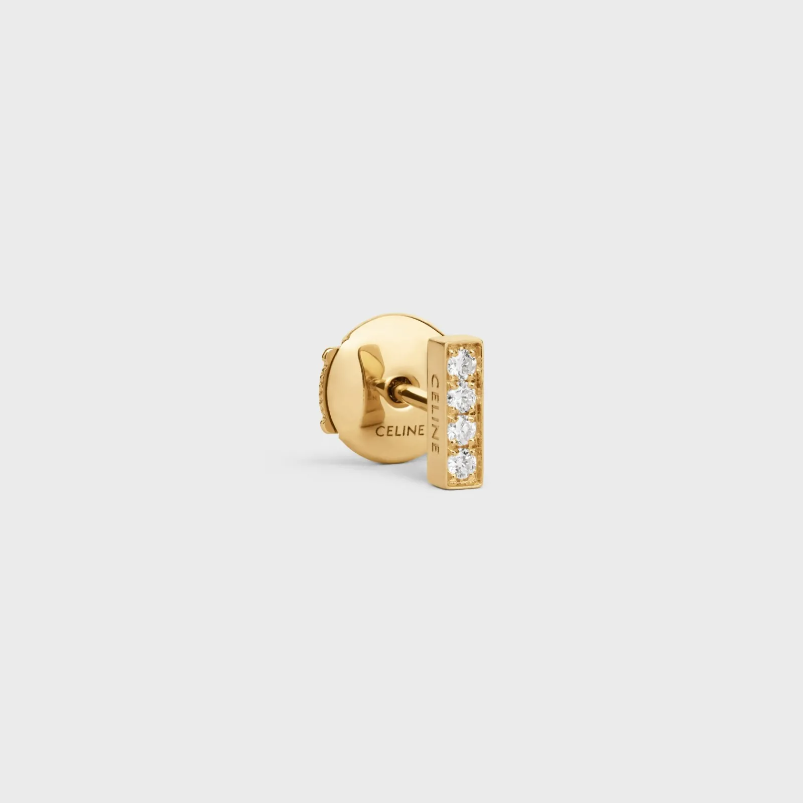 Discount Line Stud in Yellow Gold and Diamonds Women Other Lines | Categories·Earrings