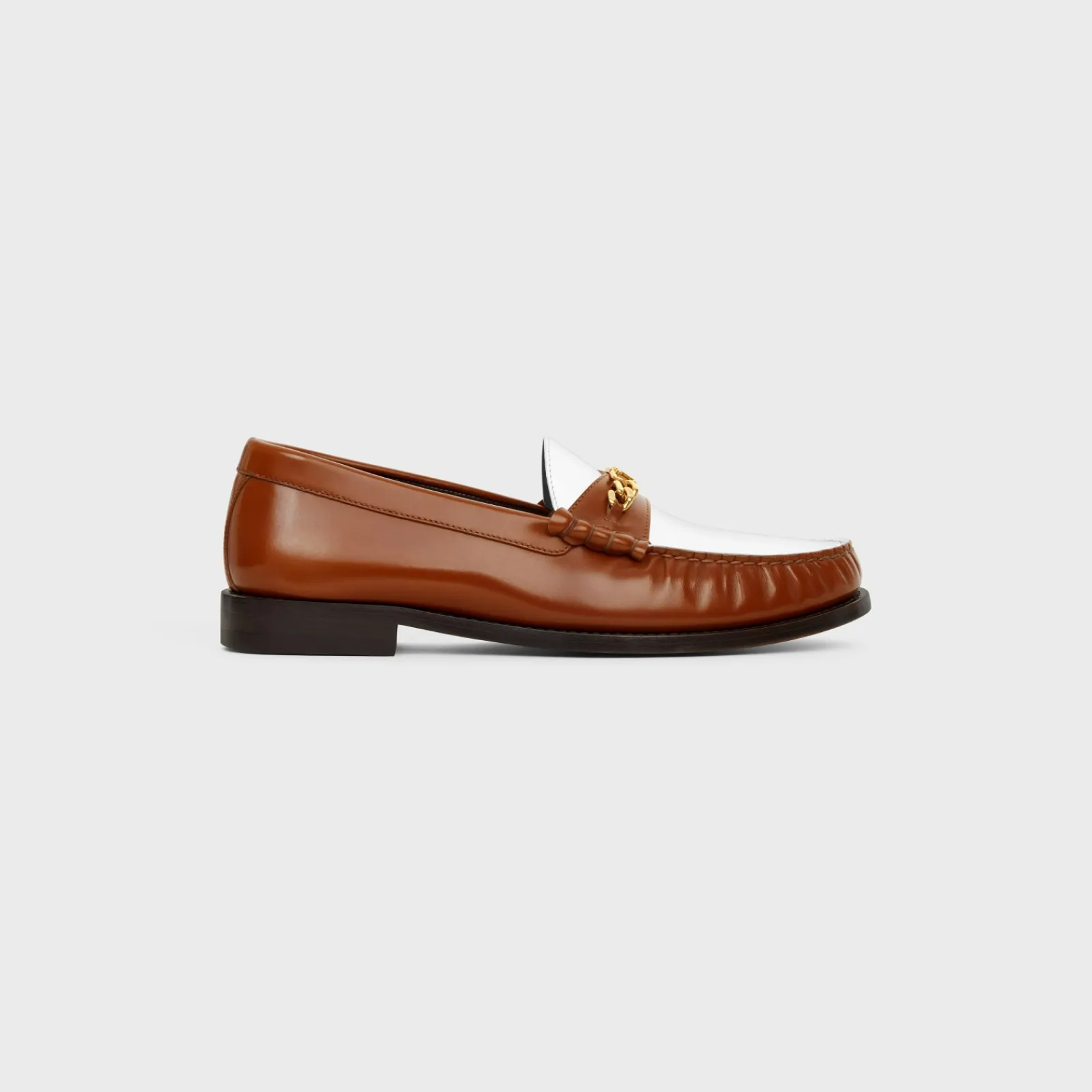 Sale LUCO TRIOMPHE CHAIN LOAFER in POLISHED BULL Women Loafers And Flats