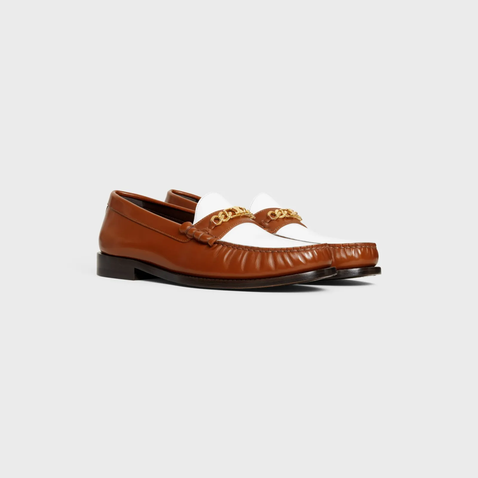 Sale LUCO TRIOMPHE CHAIN LOAFER in POLISHED BULL Women Loafers And Flats