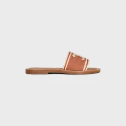 Discount LYMPIA MULE in TRIOMPHE JACQUARD CANVAS Women Sandals