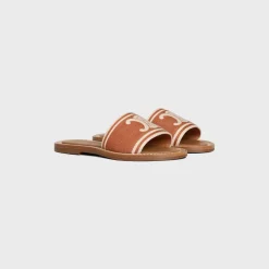 Discount LYMPIA MULE in TRIOMPHE JACQUARD CANVAS Women Sandals