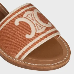 Discount LYMPIA MULE in TRIOMPHE JACQUARD CANVAS Women Sandals