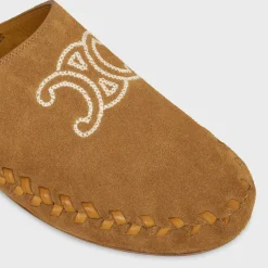 Online MARLOU TRIOMPHE MULE IN SUEDE CALFSKIN Sandals